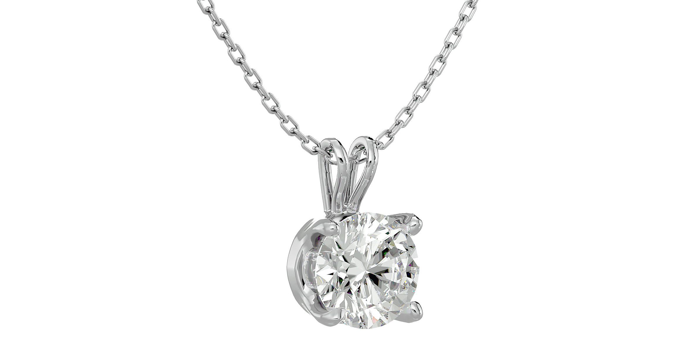 1 ct. t.w. Moissanite Necklace in Solid 14K Gold
