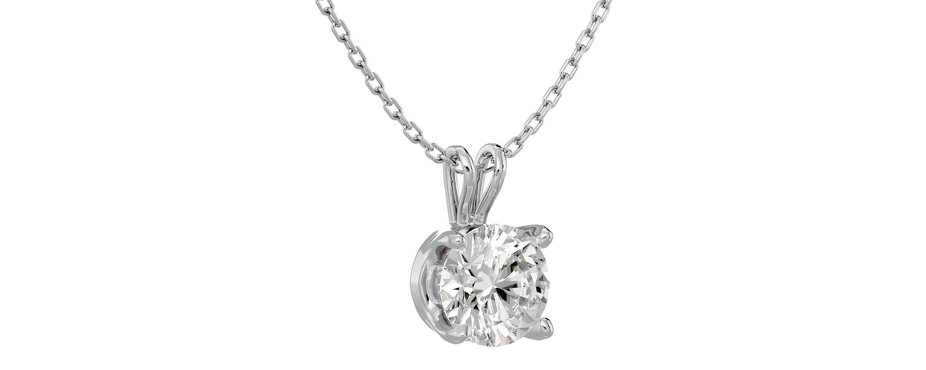 1 ct. t.w. Moissanite Necklace in Solid 14K Gold