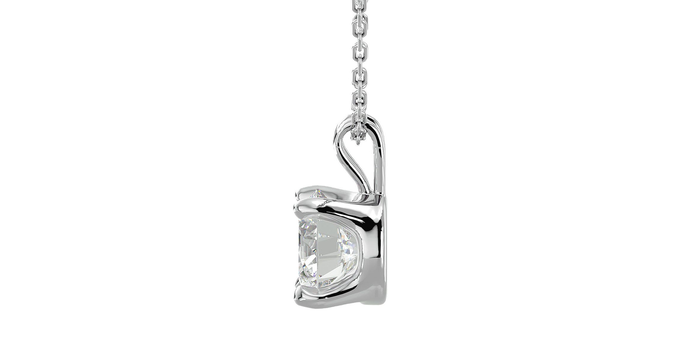 1 ct. t.w. Moissanite Necklace in Solid 14K Gold