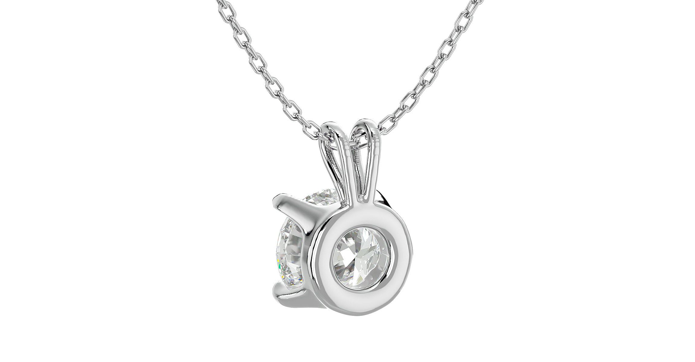 1 ct. t.w. Moissanite Necklace in Solid 14K Gold