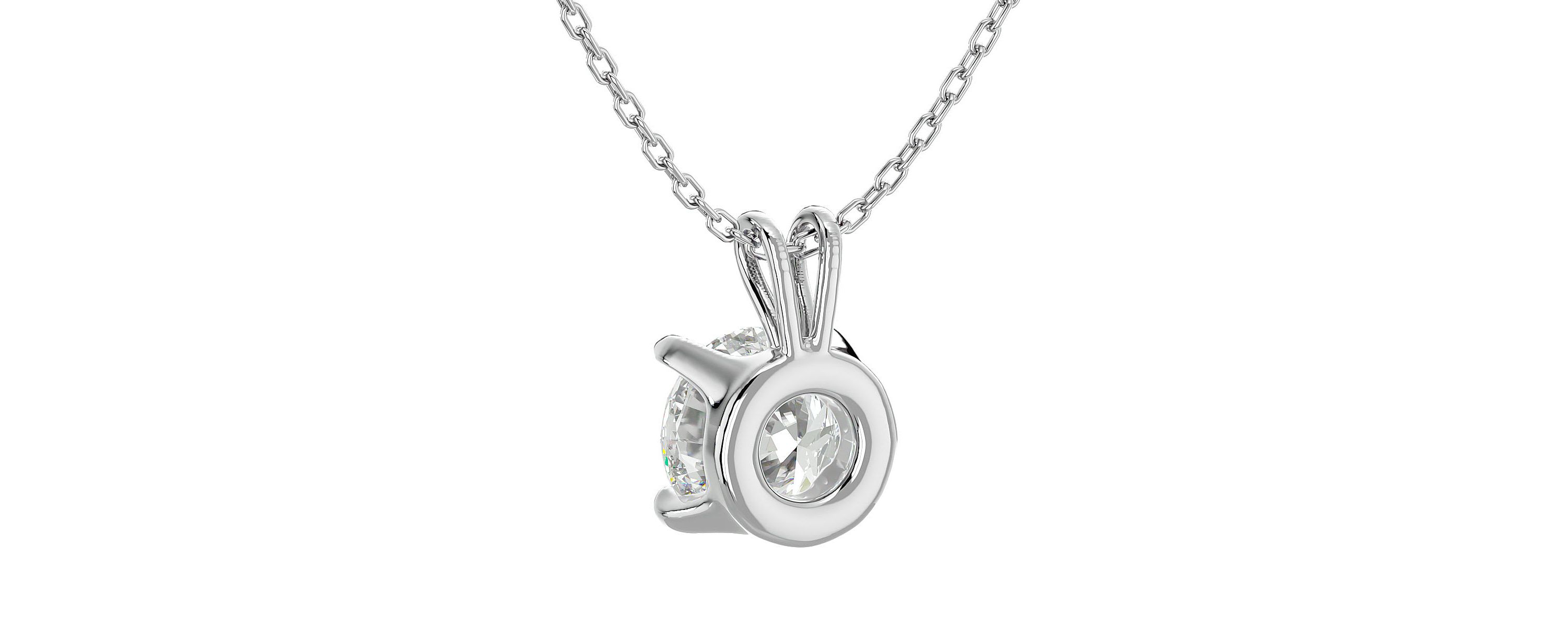 1 ct. t.w. Moissanite Necklace in Solid 14K Gold