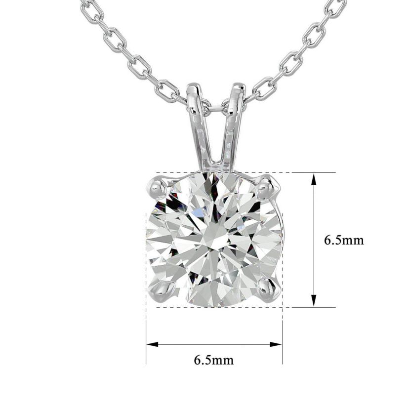1 ct. t.w. Moissanite Necklace in Solid 14K Gold