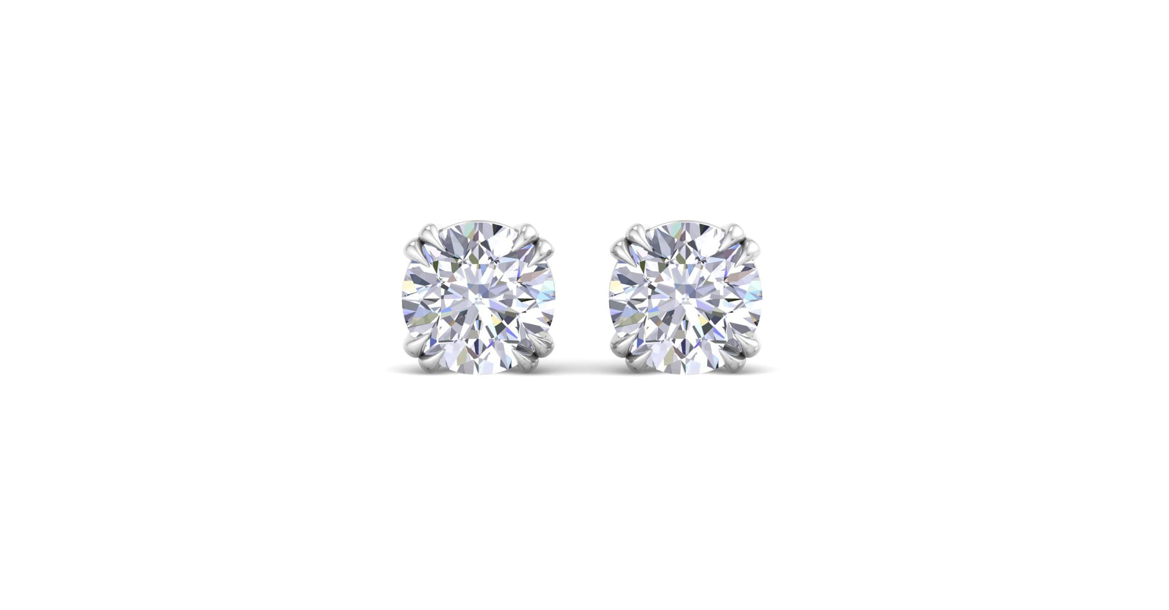Lab Created 10 ct. t.w. Lab Grown Diamond Earrings In 14 Karat Gold, Double Prong Setting