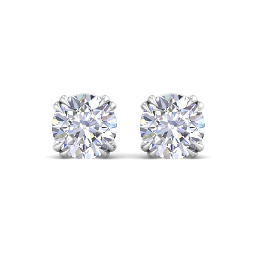 Lab Created 10 ct. t.w. Lab Grown Diamond Earrings In 14 Karat Gold, Double Prong Setting
