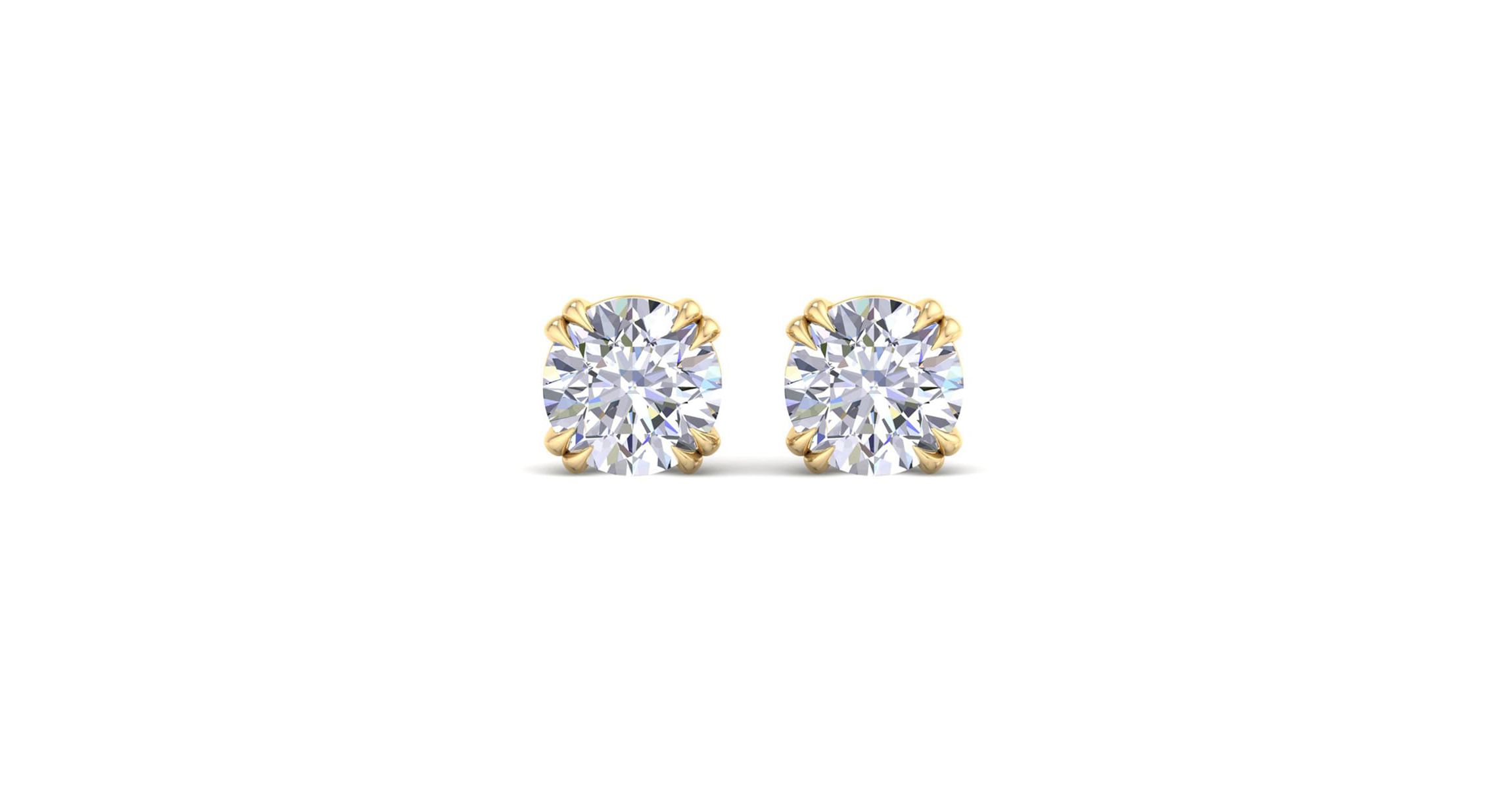 Lab Created 6 ct. t.w. Lab Grown Diamond Earrings In 14 Karat Gold, Double Prong Setting