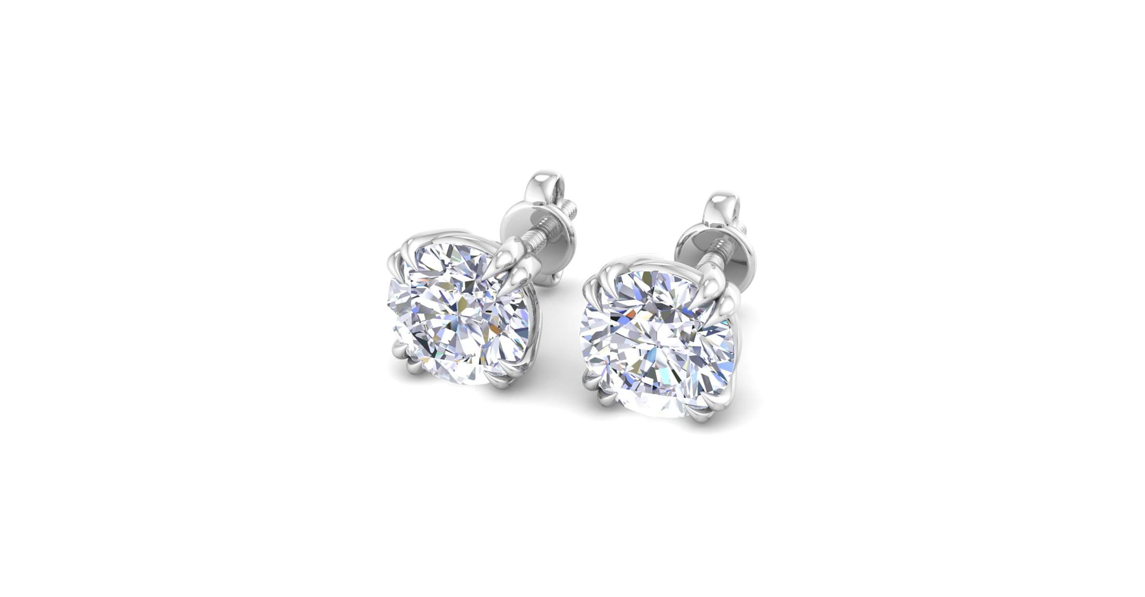 Lab Created 10 ct. t.w. Lab Grown Diamond Earrings In 14 Karat Gold, Double Prong Setting