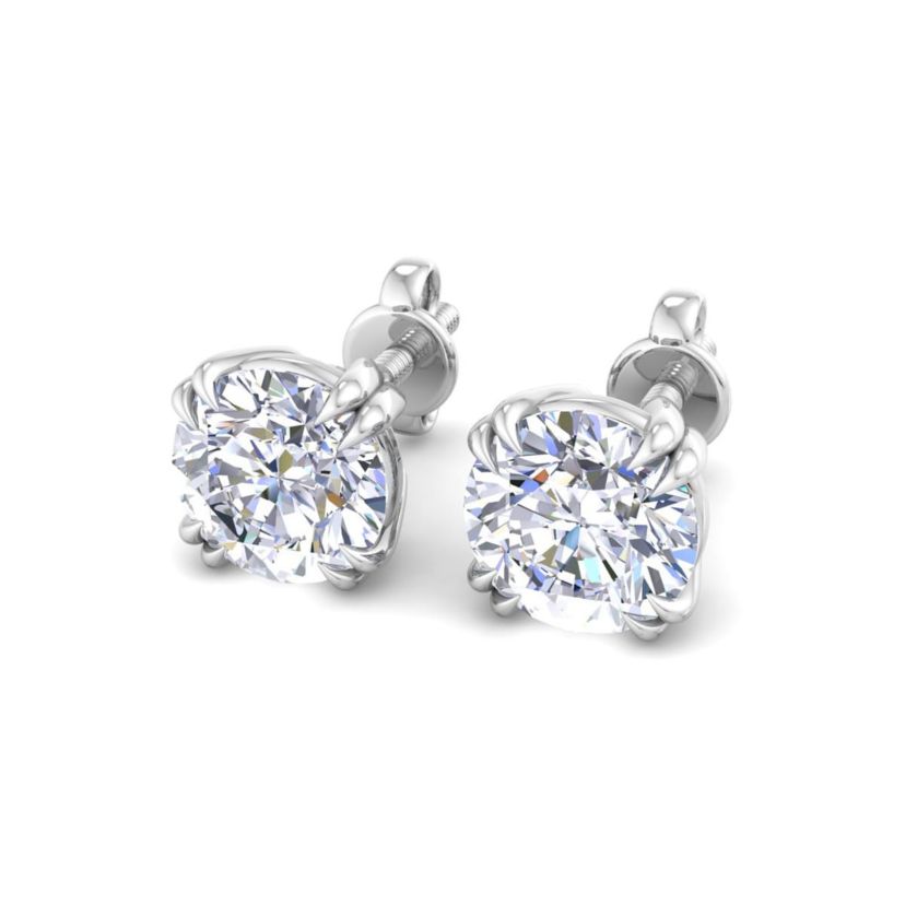 Lab Created 10 ct. t.w. Lab Grown Diamond Earrings In 14 Karat Gold, Double Prong Setting