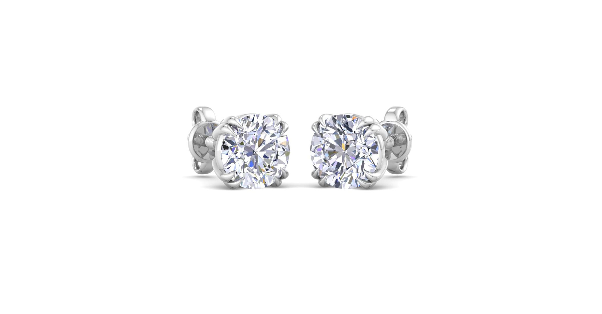 Lab Created 10 ct. t.w. Lab Grown Diamond Earrings In 14 Karat Gold, Double Prong Setting