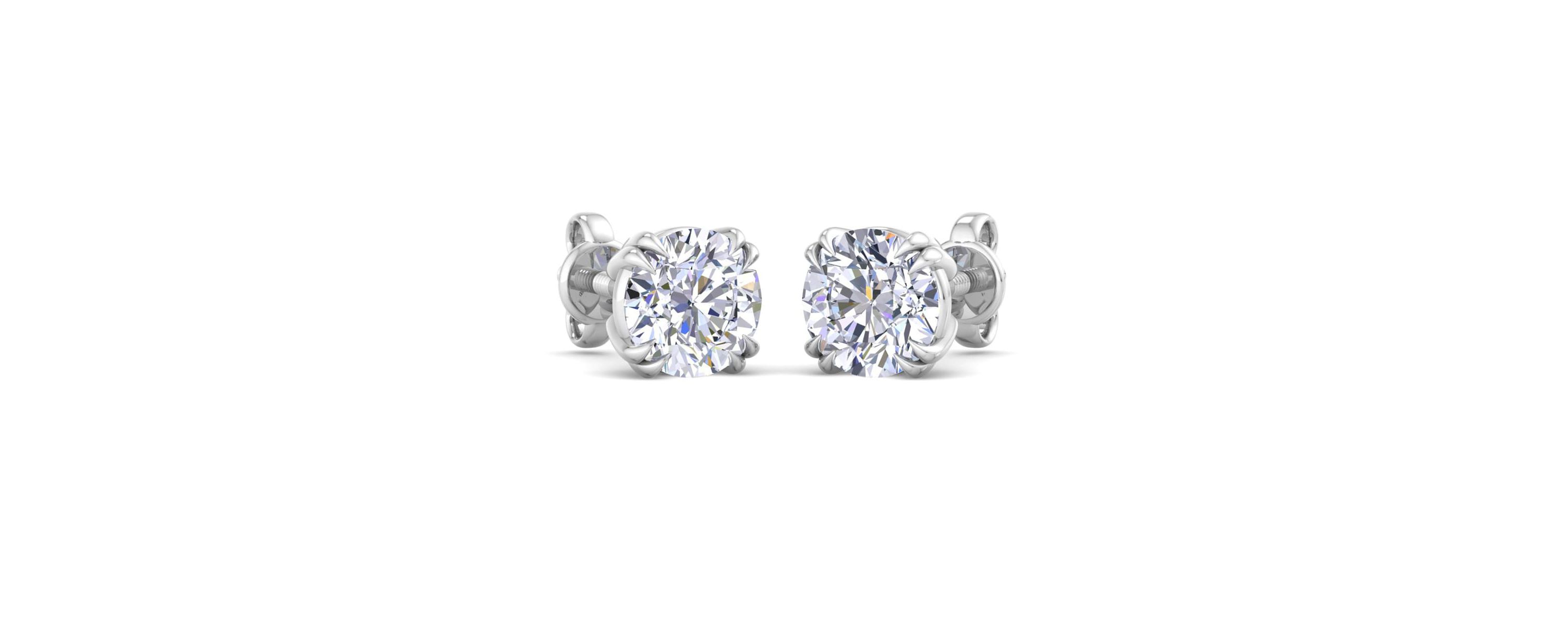 Lab Created 10 ct. t.w. Lab Grown Diamond Earrings In 14 Karat Gold, Double Prong Setting