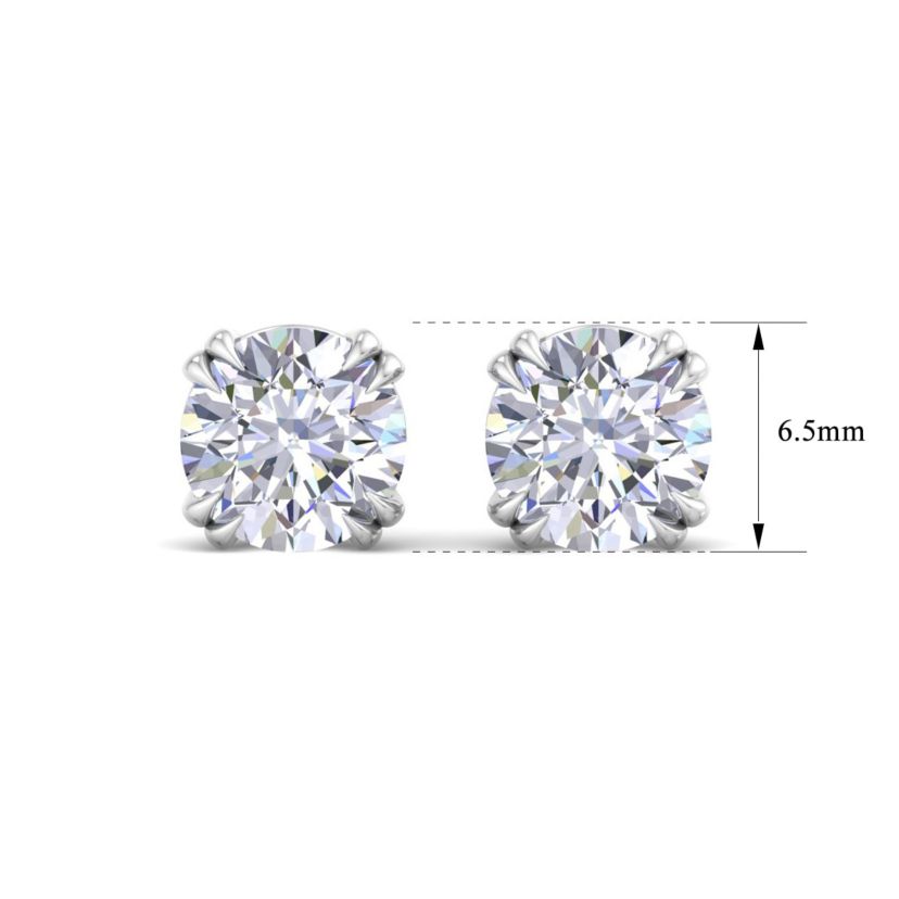 Lab Created 10 ct. t.w. Lab Grown Diamond Earrings In 14 Karat Gold, Double Prong Setting