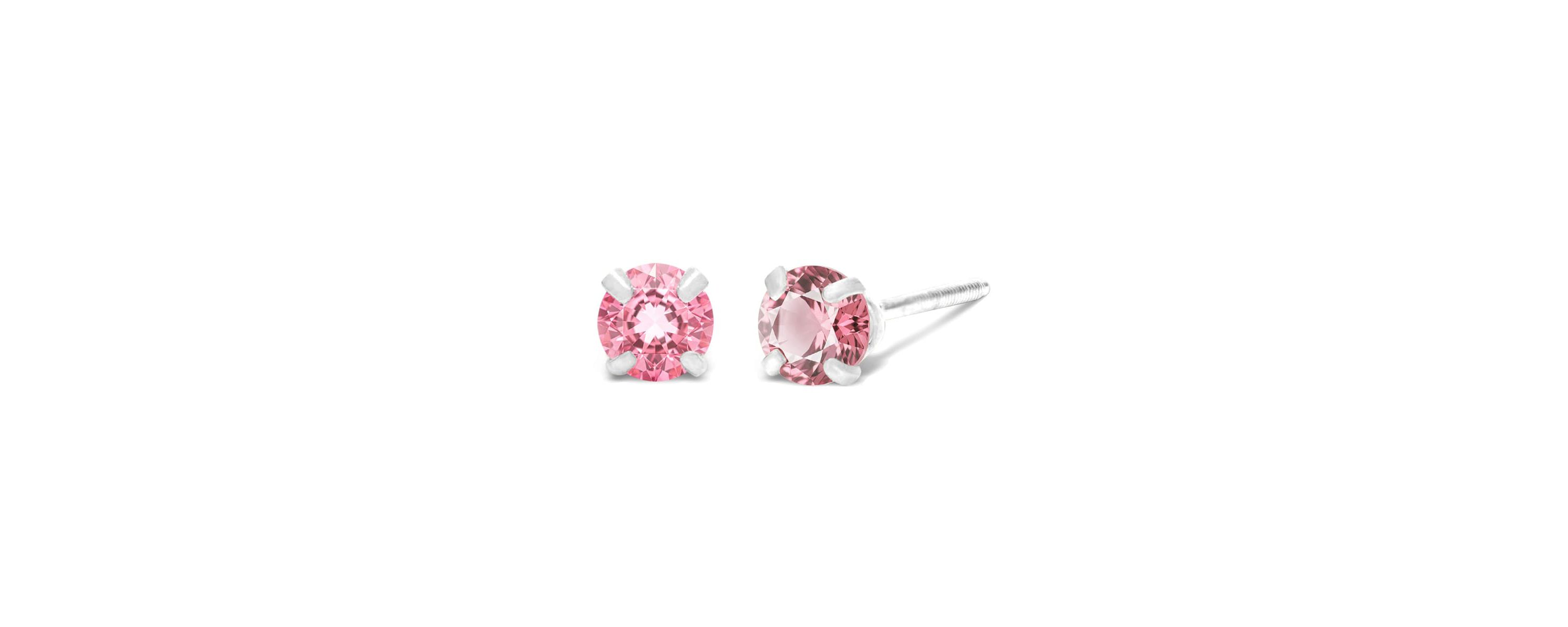 Lab Created 1/4 ct. t.w. Gemstone Stud Earrings In White Gold