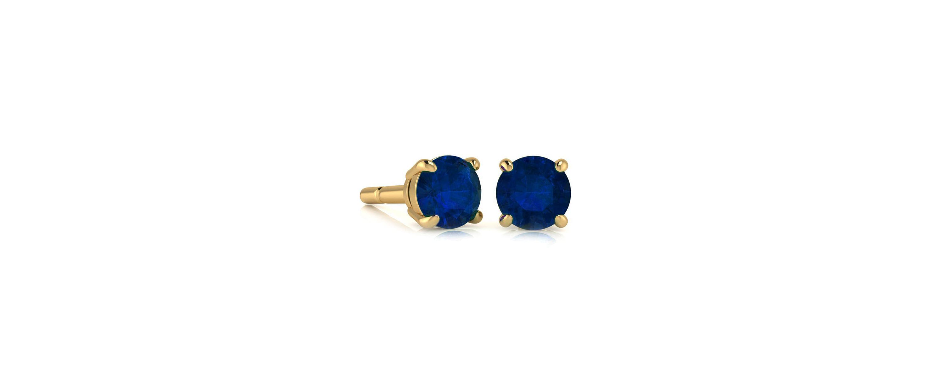 Lab Created 1 ct. t.w. Gemstone Stud Earrings In Yellow Gold