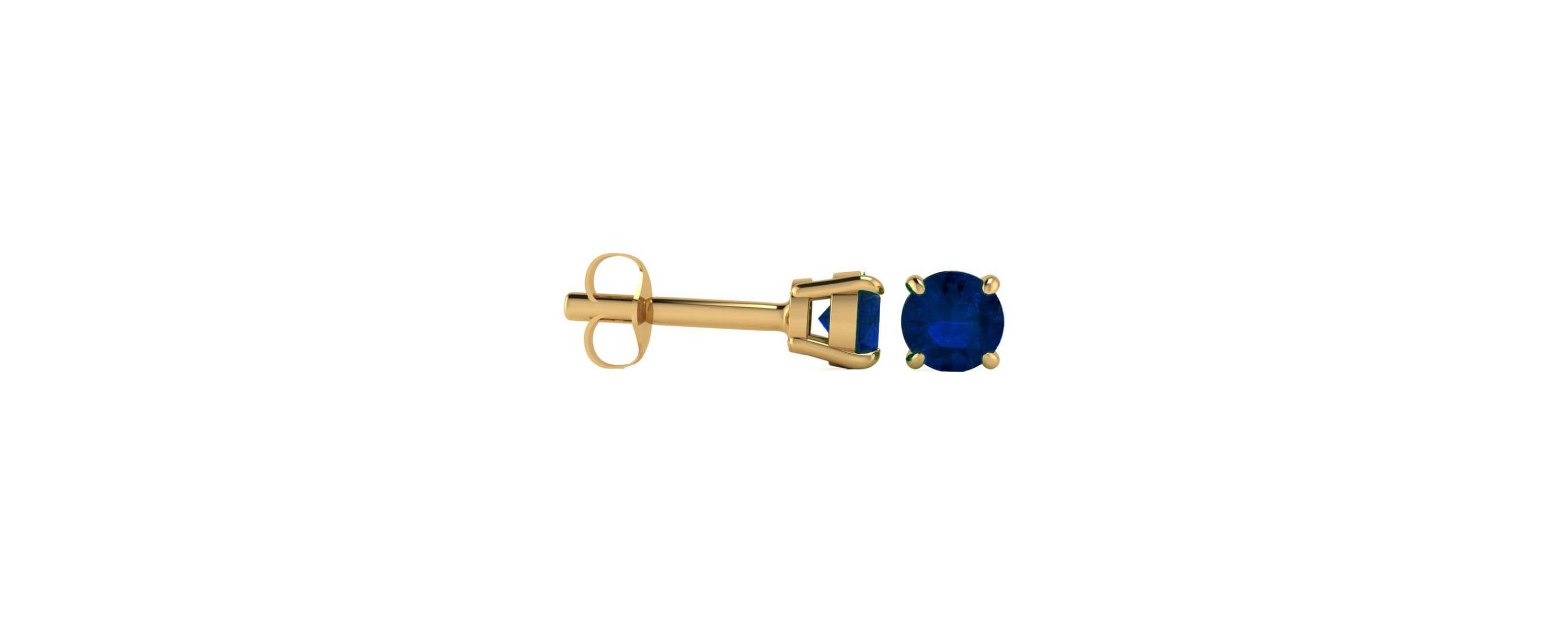 Lab Created 1 ct. t.w. Gemstone Stud Earrings In Yellow Gold