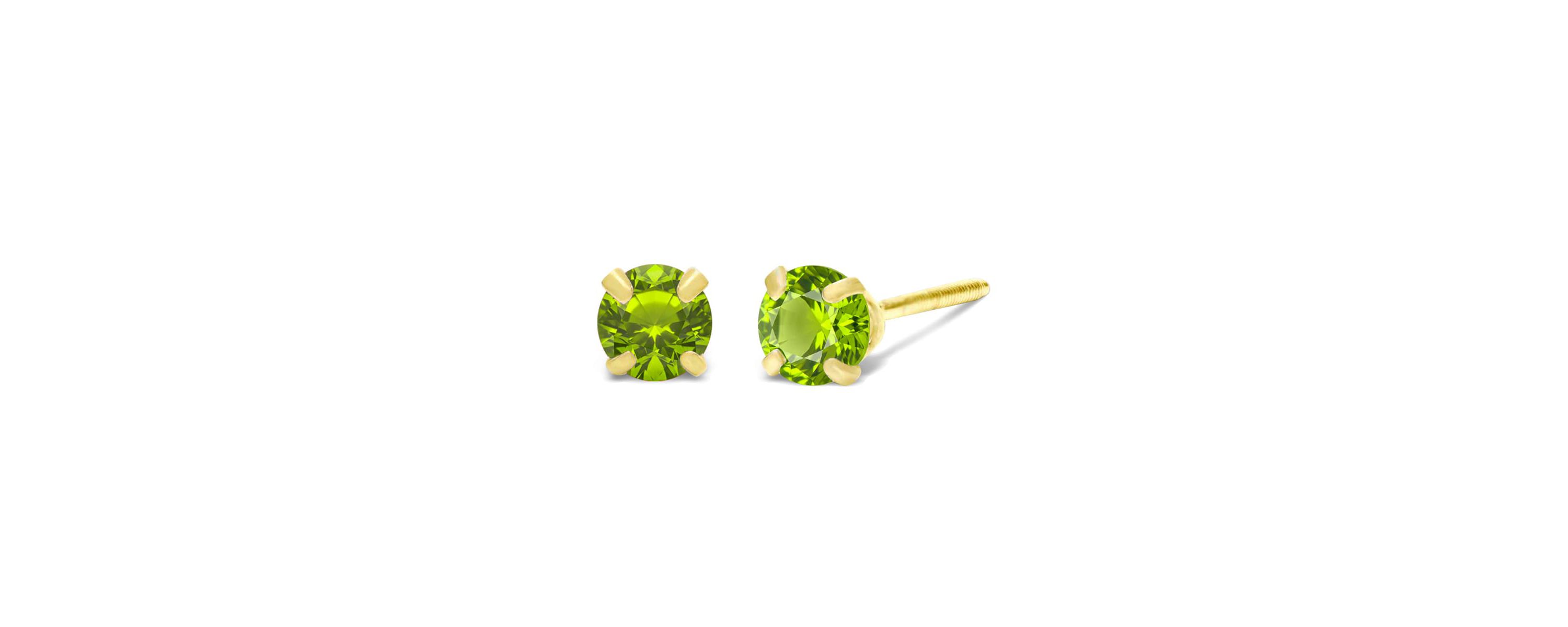 1/4 ct. t.w. Gemstone Stud Earrings In Yellow Gold
