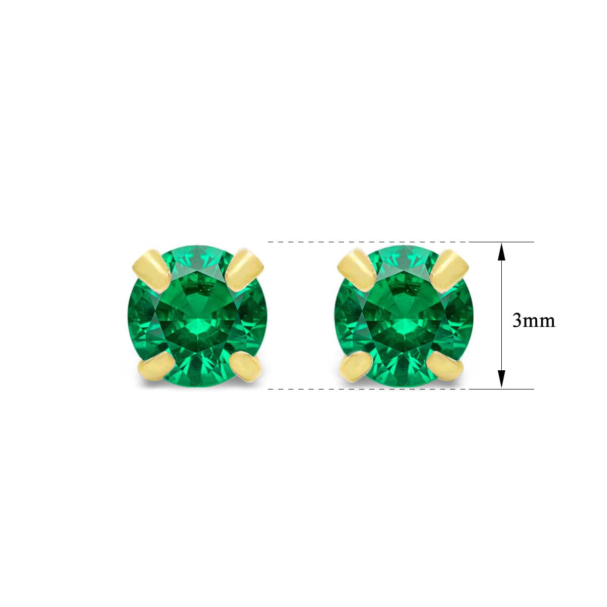 1/4 ct. t.w. Gemstone Stud Earrings In Yellow Gold