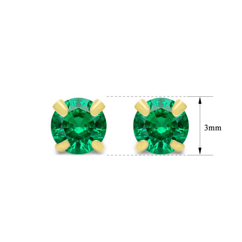 1/4 ct. t.w. Gemstone Stud Earrings In Yellow Gold