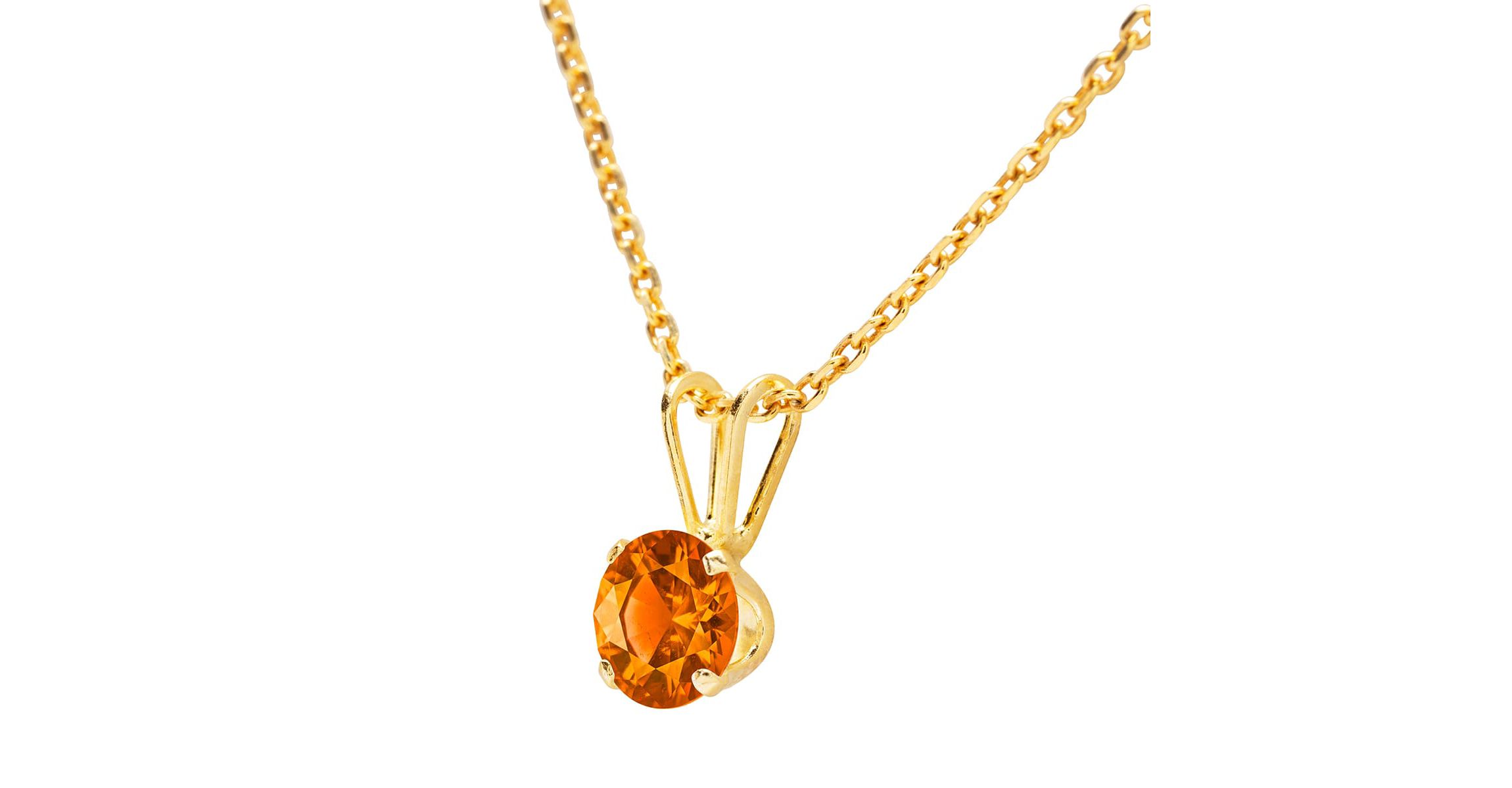 3/4 ct. t.w. Gemstone Solitaire Necklace In 14k Gold With 18 Inch Chain
