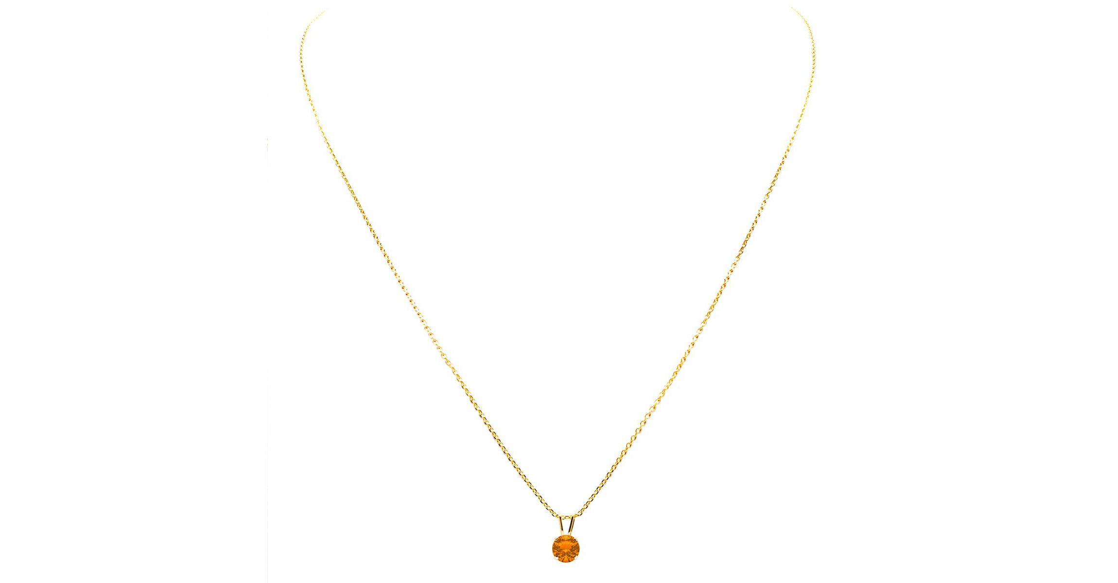 3/4 ct. t.w. Gemstone Solitaire Necklace In 14k Gold With 18 Inch Chain
