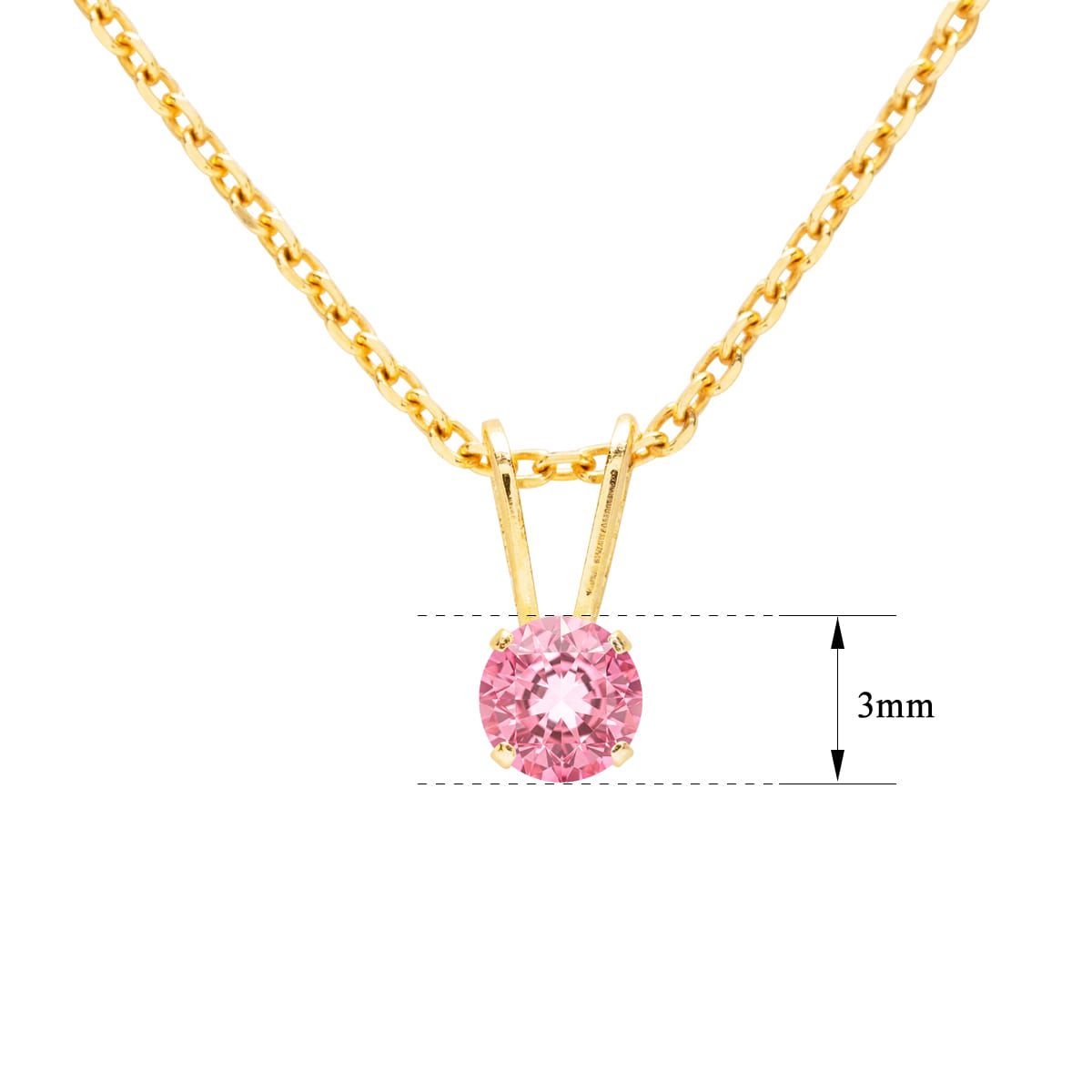 1/8 ct. t.w. Gemstone Solitaire Necklace In Yellow Gold With 18 Inch Chain