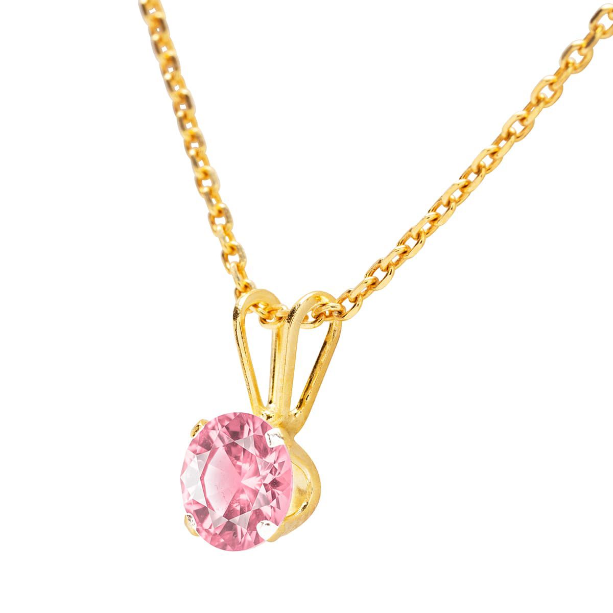 1/8 ct. t.w. Gemstone Solitaire Necklace In Yellow Gold With 18 Inch Chain