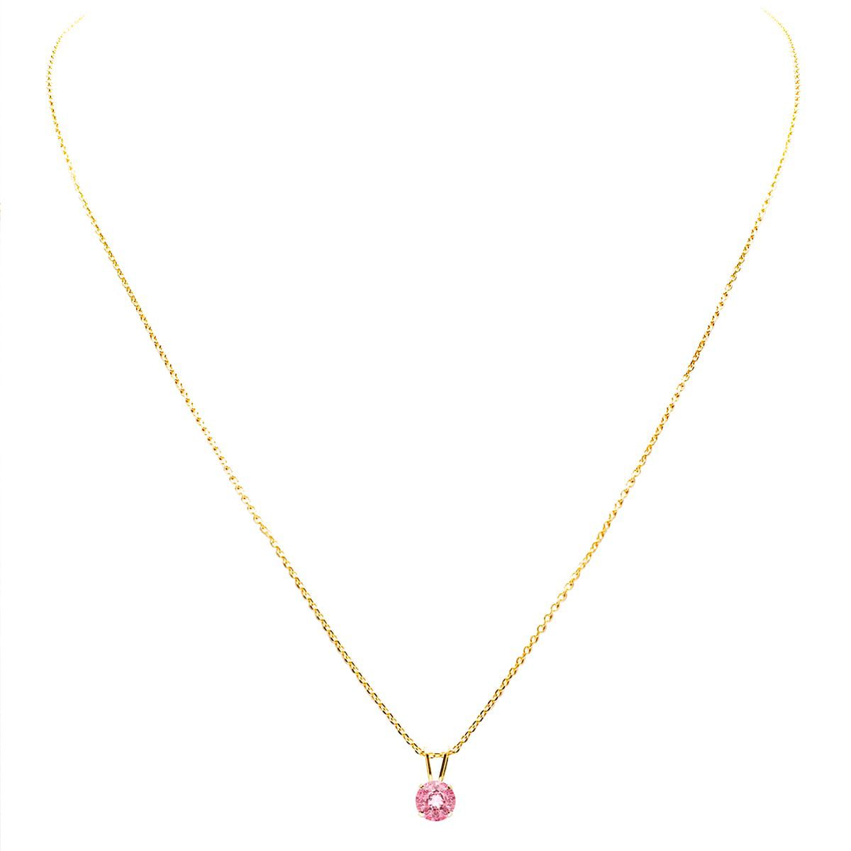 1/8 ct. t.w. Gemstone Solitaire Necklace In Yellow Gold With 18 Inch Chain