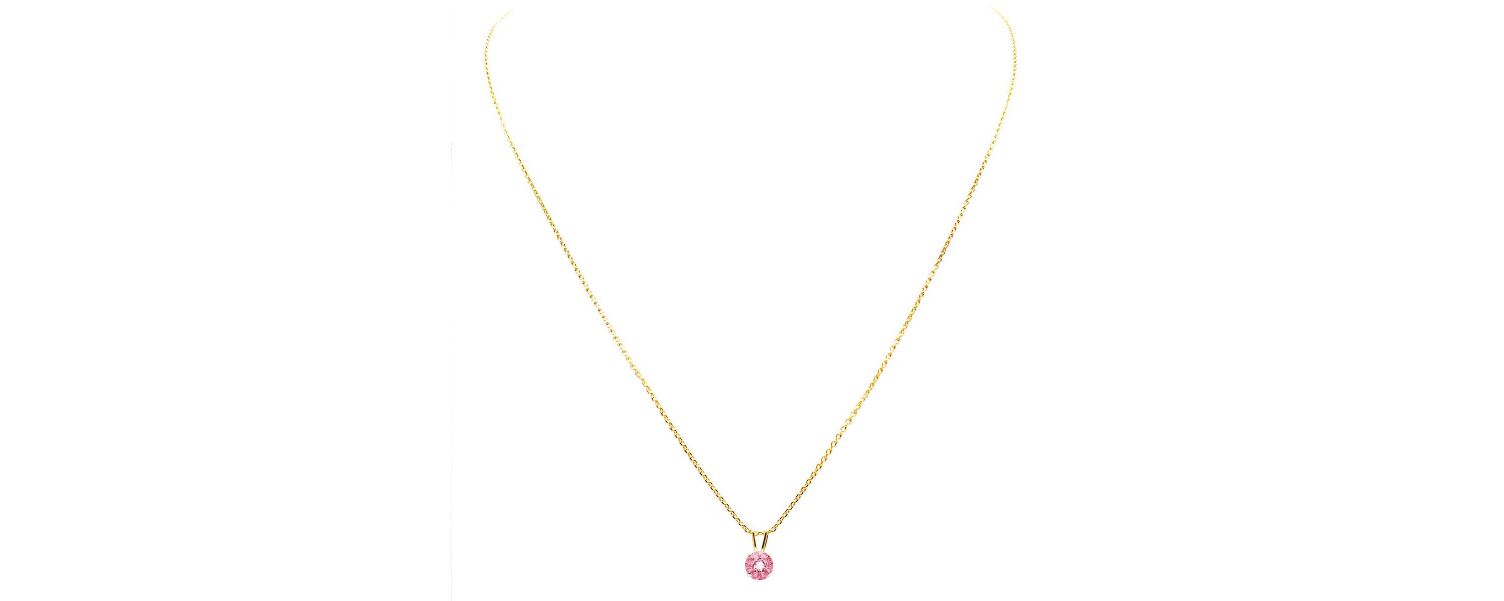 1/8 ct. t.w. Gemstone Solitaire Necklace In Yellow Gold With 18 Inch Chain