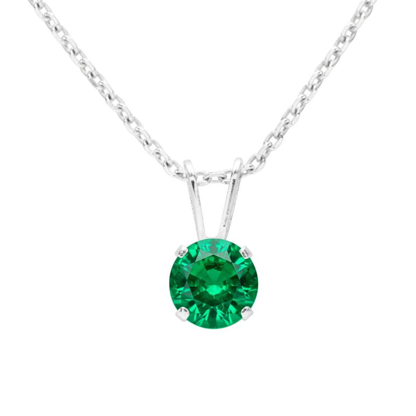 3/4 ct. t.w. Gemstone Solitaire Necklace In 14k Gold With 18 Inch Chain