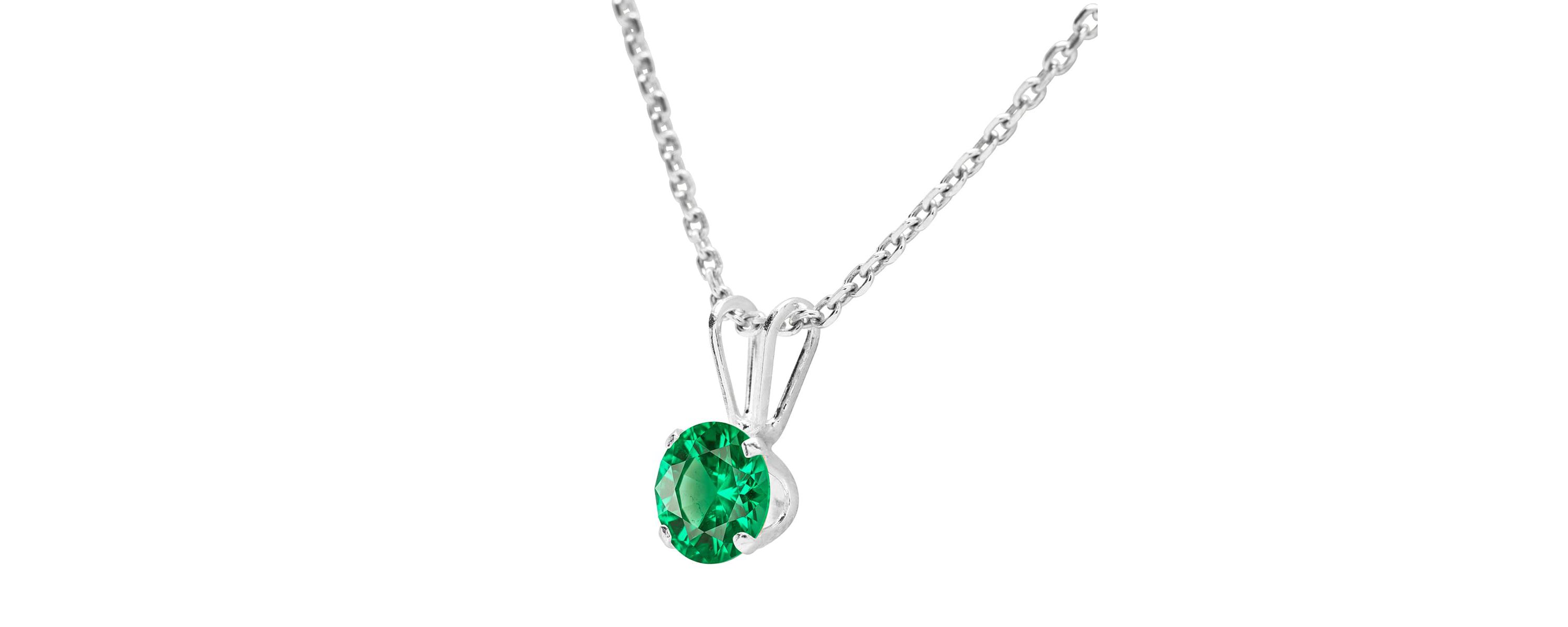 3/4 ct. t.w. Gemstone Solitaire Necklace In 14k Gold With 18 Inch Chain