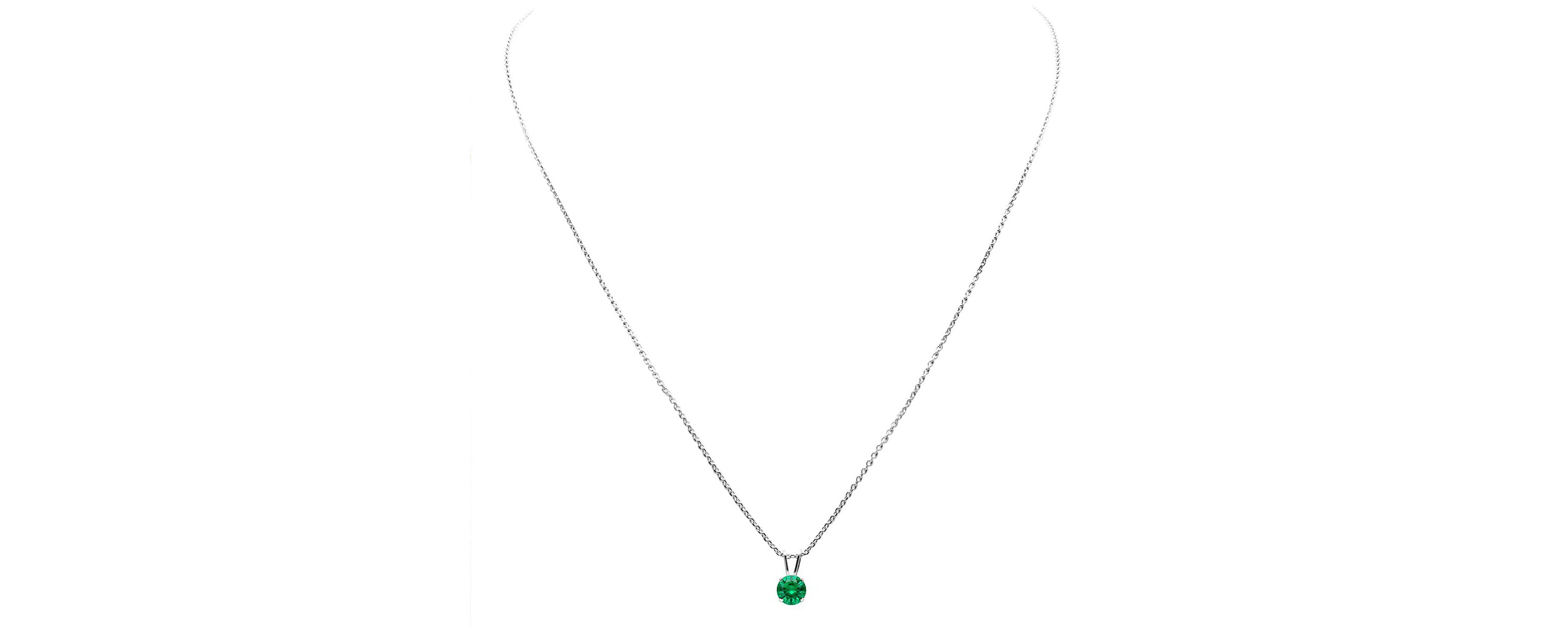 3/4 ct. t.w. Gemstone Solitaire Necklace In 14k Gold With 18 Inch Chain