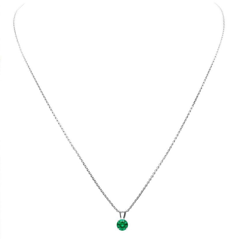 3/4 ct. t.w. Gemstone Solitaire Necklace In 14k Gold With 18 Inch Chain