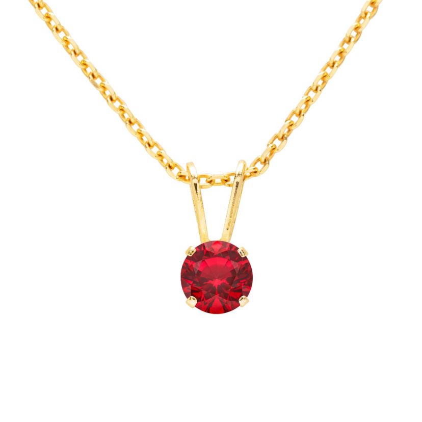 1/4 ct. t.w. Gemstone Solitaire Necklace In Yellow Gold With 18 Inch Chain