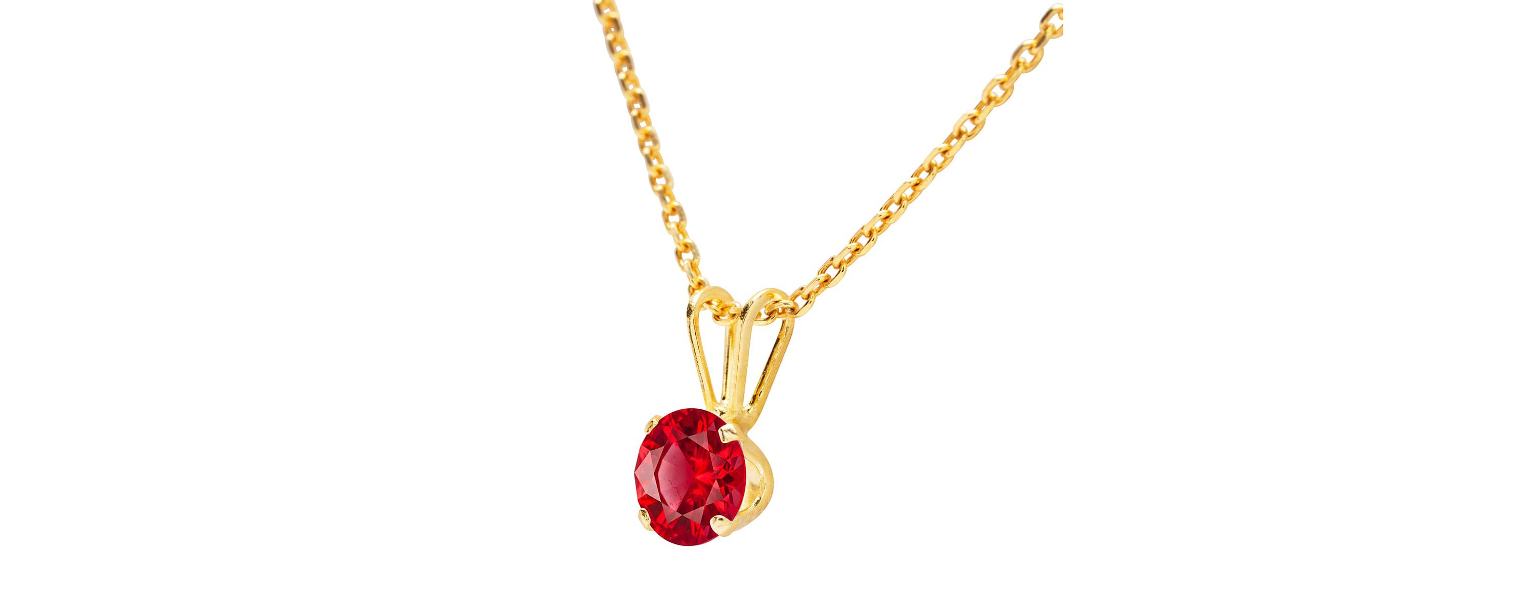 1/4 ct. t.w. Gemstone Solitaire Necklace In Yellow Gold With 18 Inch Chain