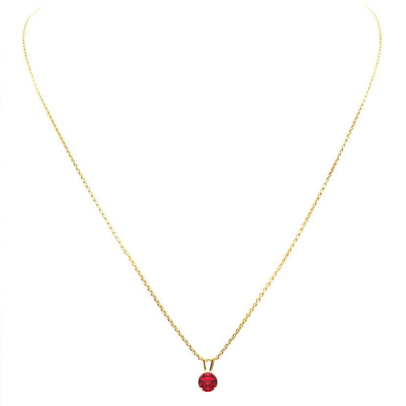 1/4 ct. t.w. Gemstone Solitaire Necklace In Yellow Gold With 18 Inch Chain