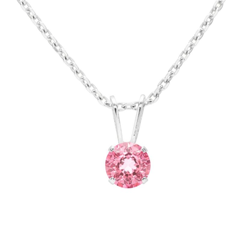 1/2 ct. t.w. Gemstone Solitaire Necklace In 14K Gold With 18 Inch Chain