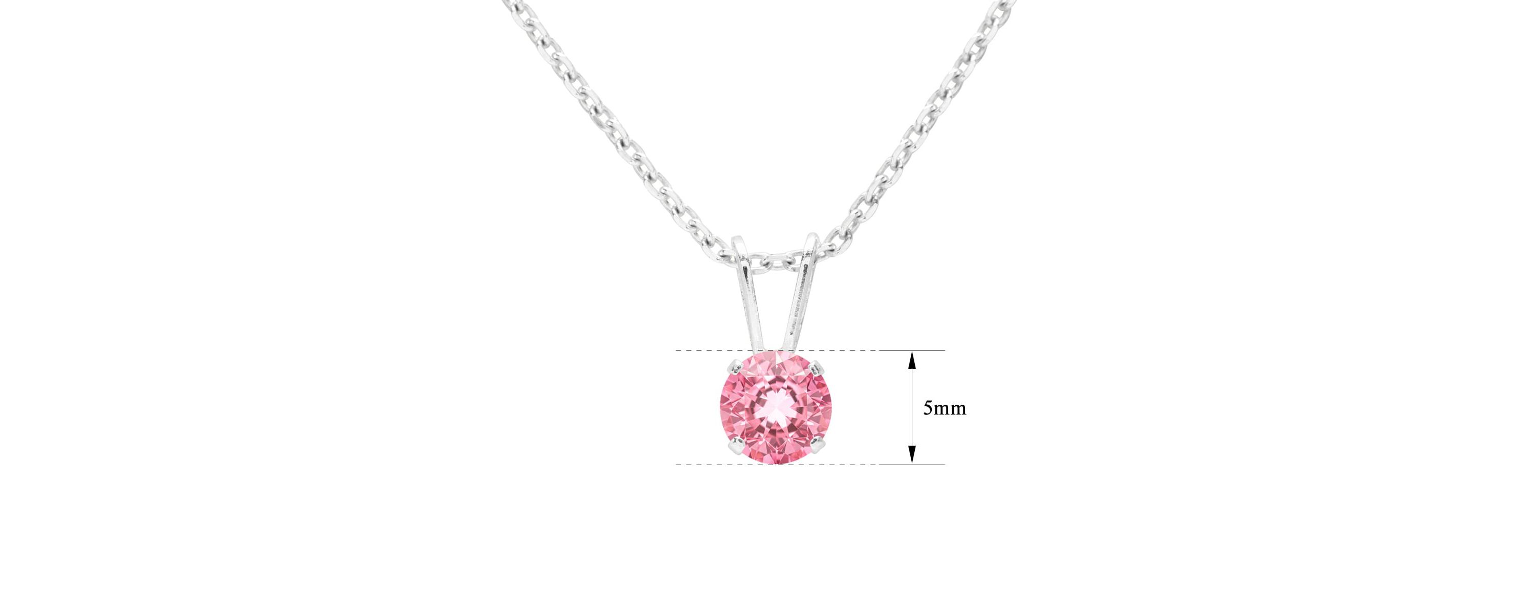 1/2 ct. t.w. Gemstone Solitaire Necklace In 14K Gold With 18 Inch Chain