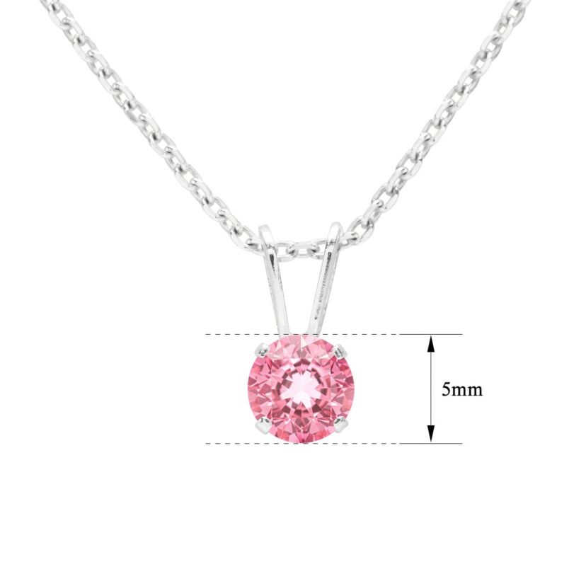 1/2 ct. t.w. Gemstone Solitaire Necklace In 14K Gold With 18 Inch Chain