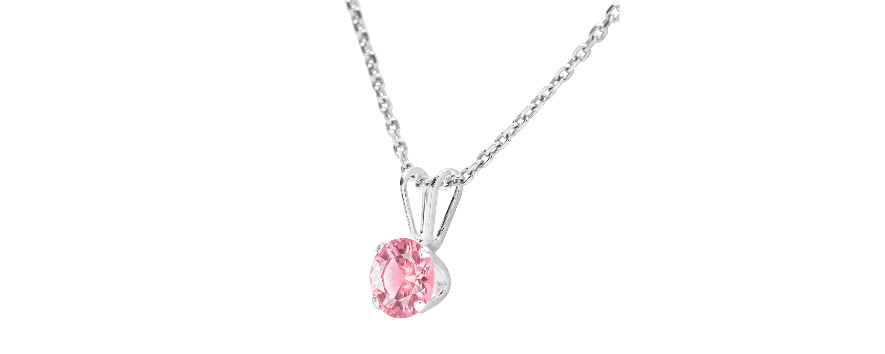 1/2 ct. t.w. Gemstone Solitaire Necklace In 14K Gold With 18 Inch Chain