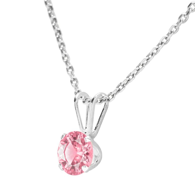 1/2 ct. t.w. Gemstone Solitaire Necklace In 14K Gold With 18 Inch Chain