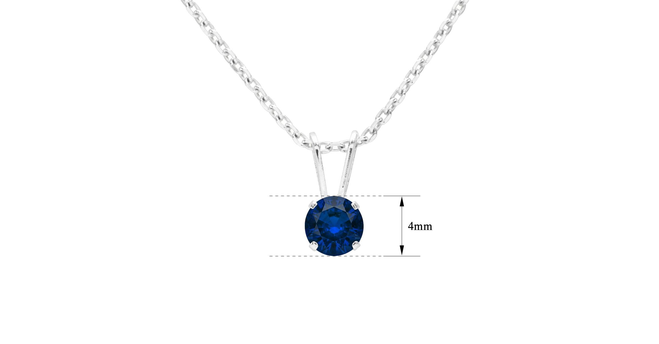 1/4 ct. t.w. Gemstone Solitaire Necklace In White Gold With 18 Inch Chain