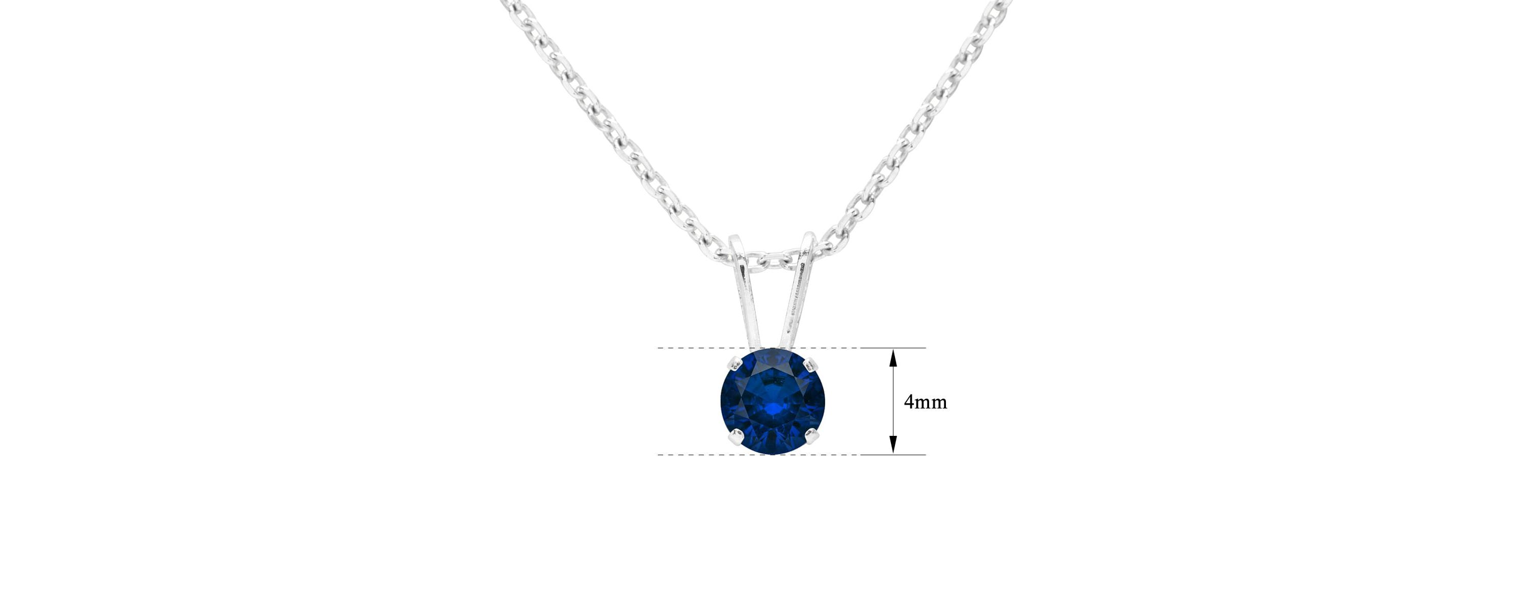 1/4 ct. t.w. Gemstone Solitaire Necklace In White Gold With 18 Inch Chain