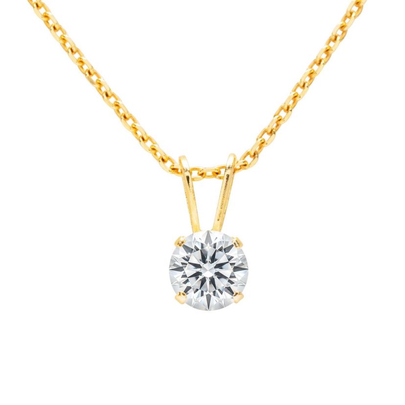 Lab Created 0.15 ct. t.w. Lab Grown Diamond Solitaire Necklace In 14k Gold With 18 inch Chain