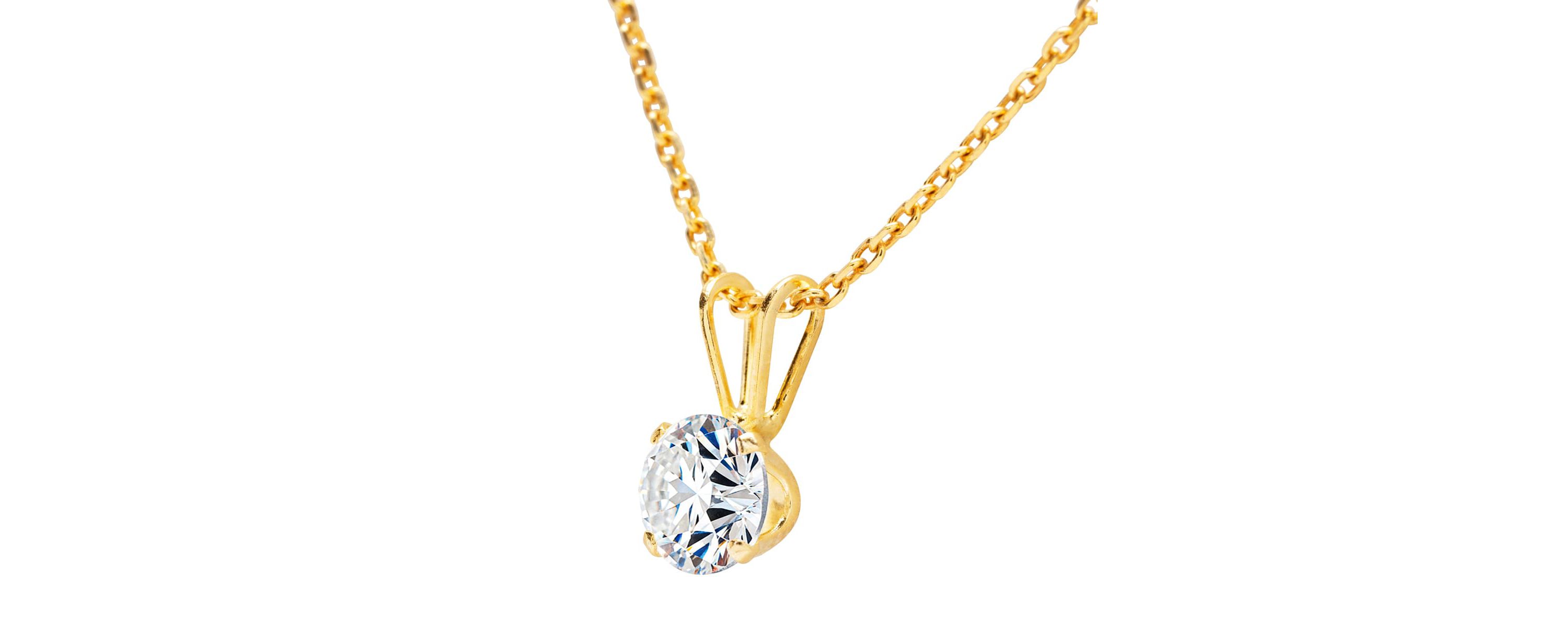 Lab Created 0.15 ct. t.w. Lab Grown Diamond Solitaire Necklace In 14k Gold With 18 inch Chain