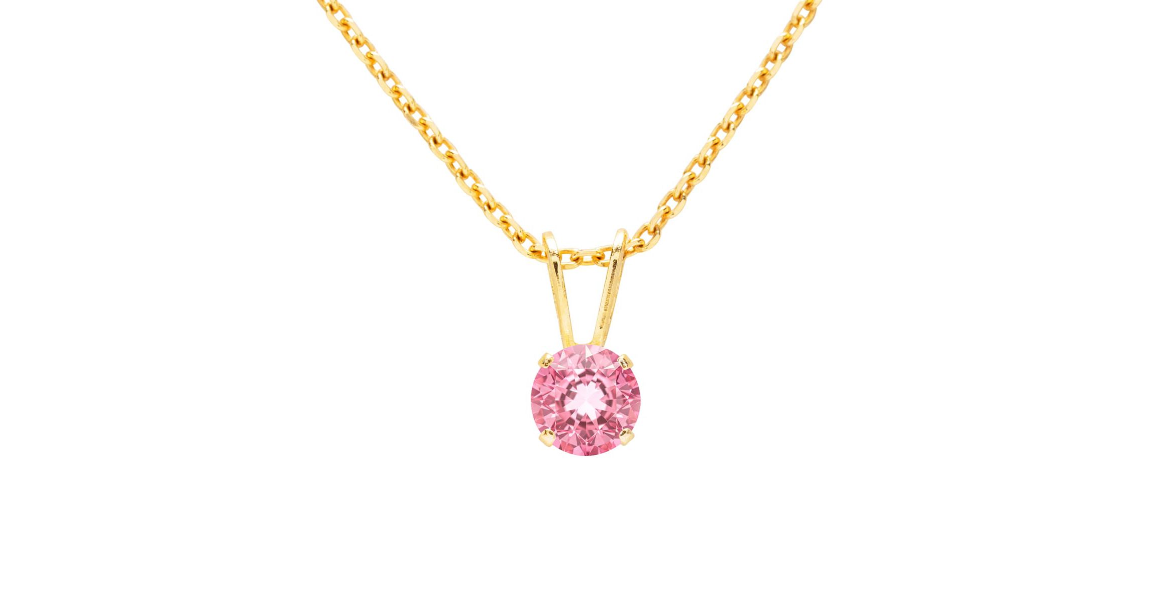 1/2 ct. t.w. Gemstone Solitaire Necklace In 14K Gold With 18 Inch Chain