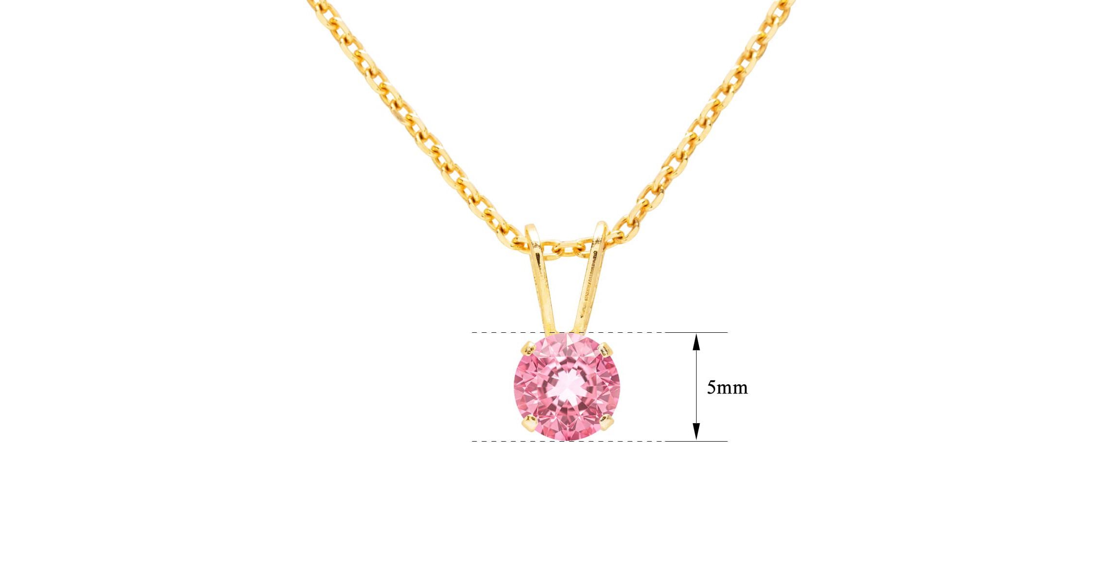 1/2 ct. t.w. Gemstone Solitaire Necklace In 14K Gold With 18 Inch Chain