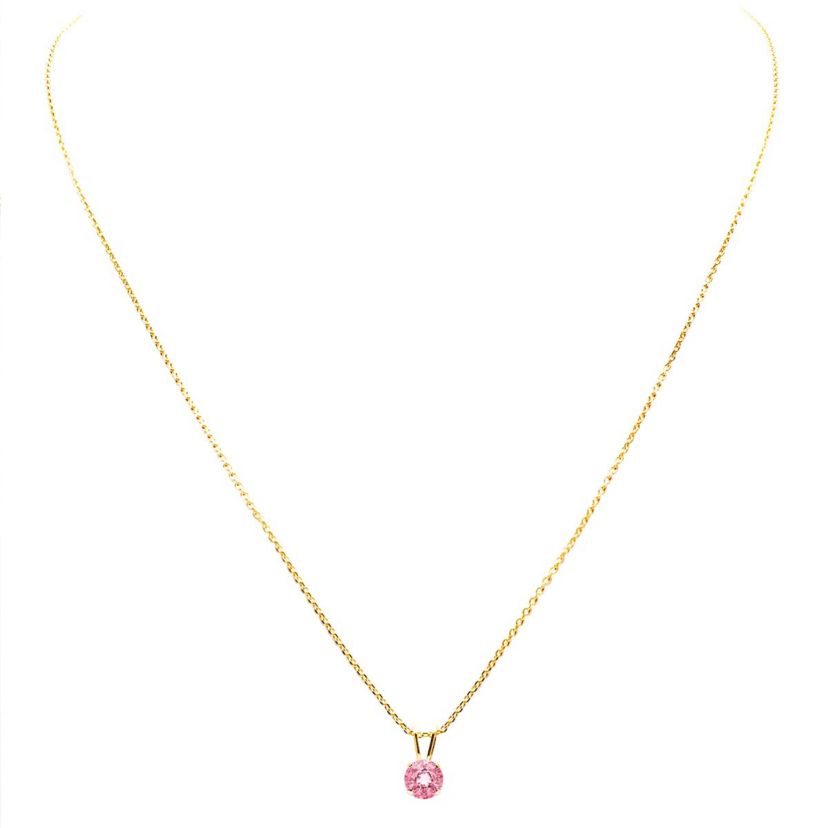 1/2 ct. t.w. Gemstone Solitaire Necklace In 14K Gold With 18 Inch Chain