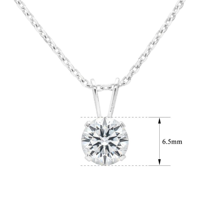 Lab Created 1 ct. t.w. Lab Grown Diamond Solitaire Necklace In 14k Gold With 18 Inch Chain