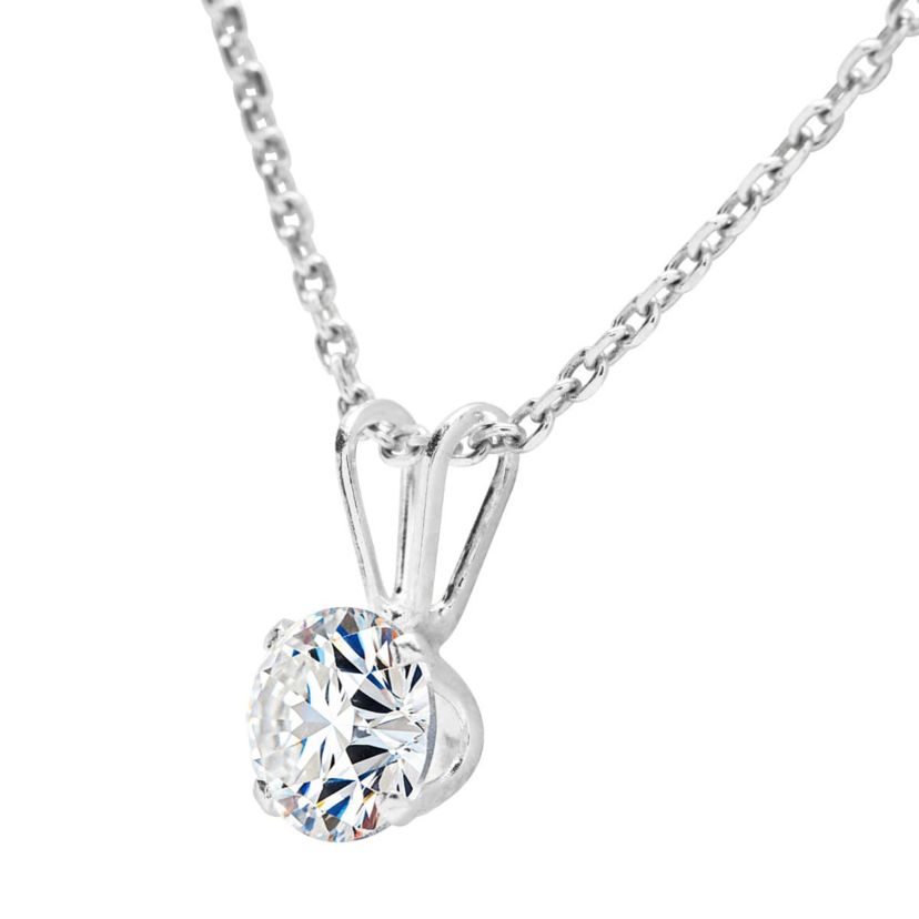 Lab Created 1 ct. t.w. Lab Grown Diamond Solitaire Necklace In 14k Gold With 18 Inch Chain