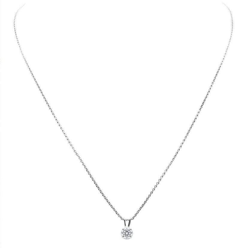 Lab Created 1 ct. t.w. Lab Grown Diamond Solitaire Necklace In 14k Gold With 18 Inch Chain
