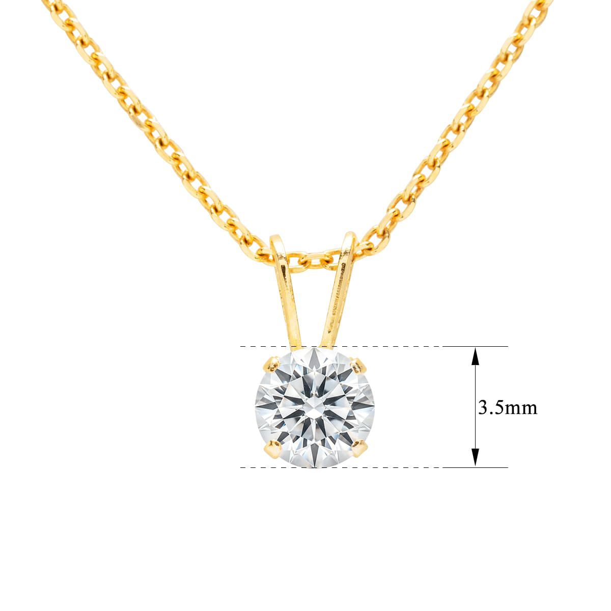Lab Created 1/5 ct. t.w. Lab Grown Diamond Solitaire Necklace In Gold With 18 Inch Chain