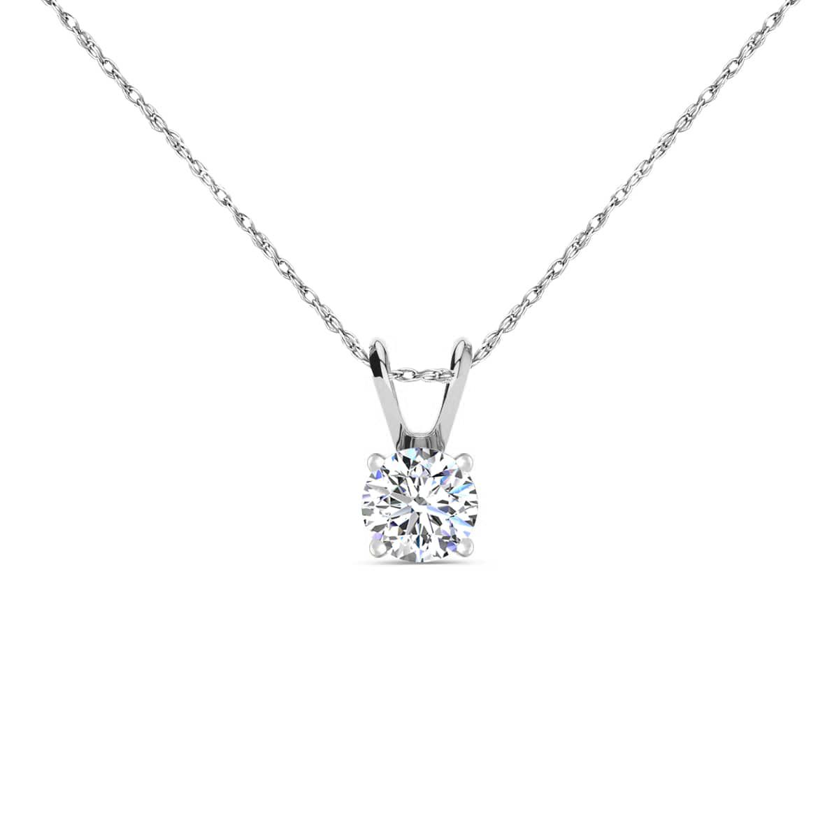 Lab Created 1/2 ct. t.w. Lab Grown Diamond Solitaire Necklace In 14k Gold With 18 Inch Chain